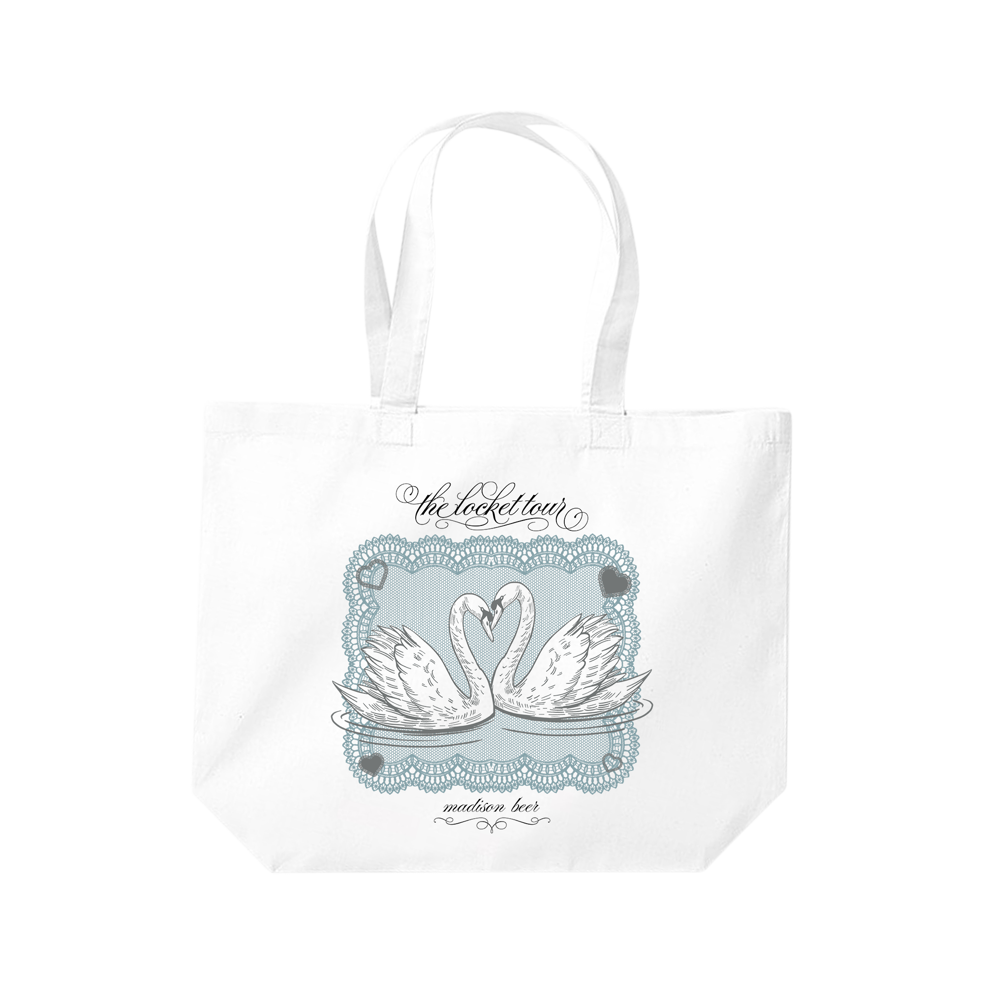 locket tour white tote bag – Madison Beer Official Store