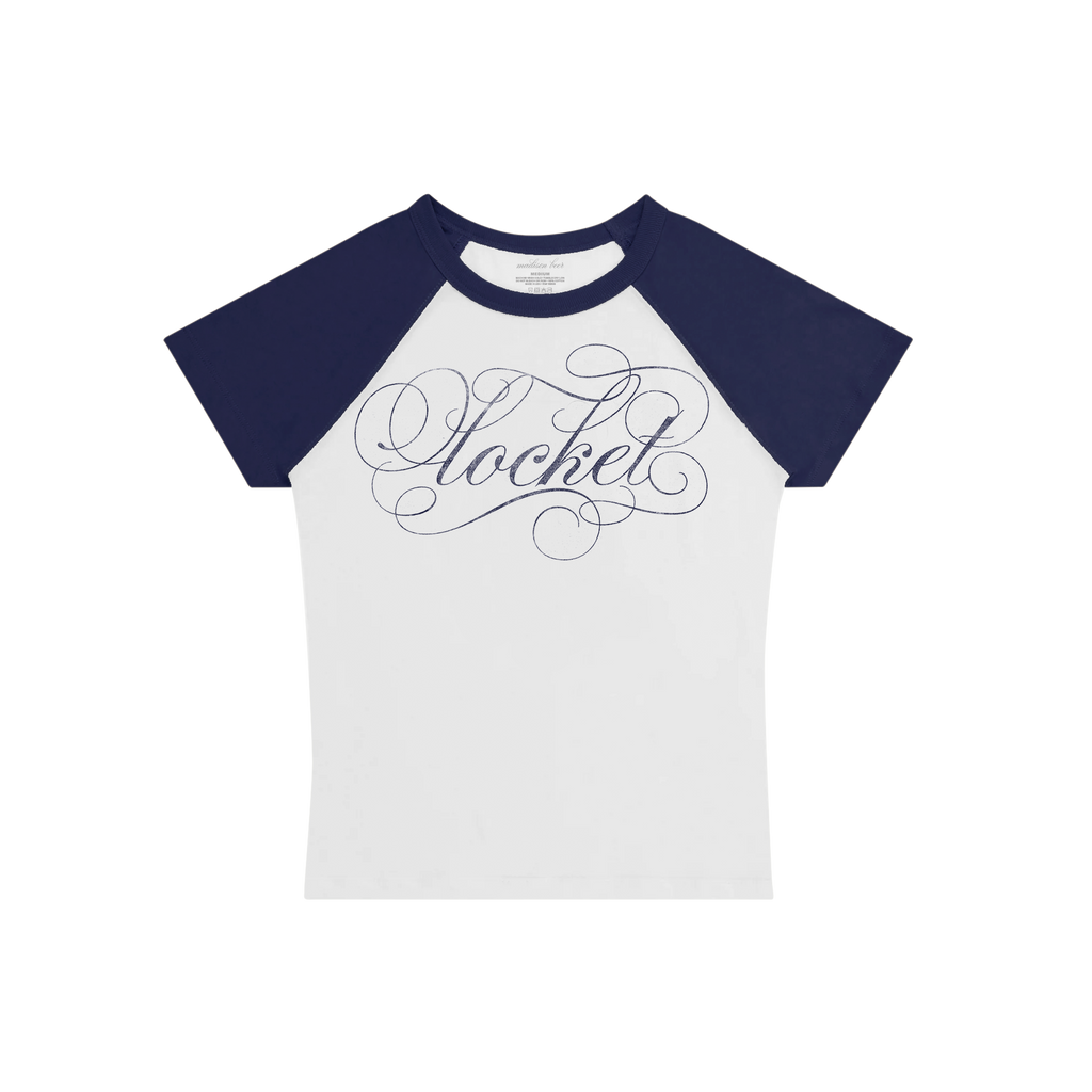 locket angel wings raglan baby tee