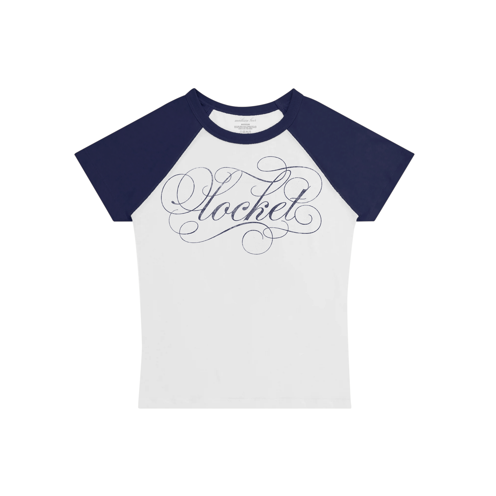 locket angel wings raglan baby tee