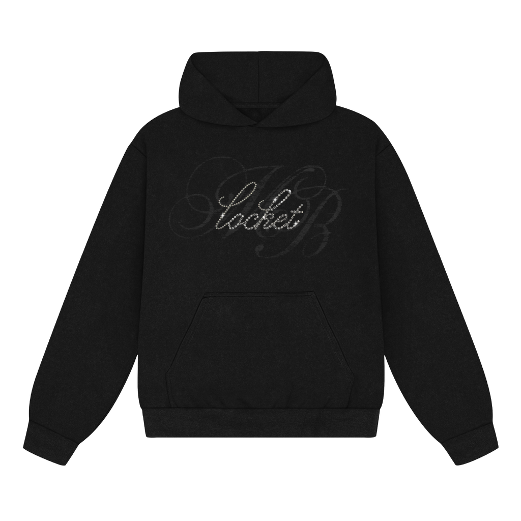 locket rhinestone hoodie