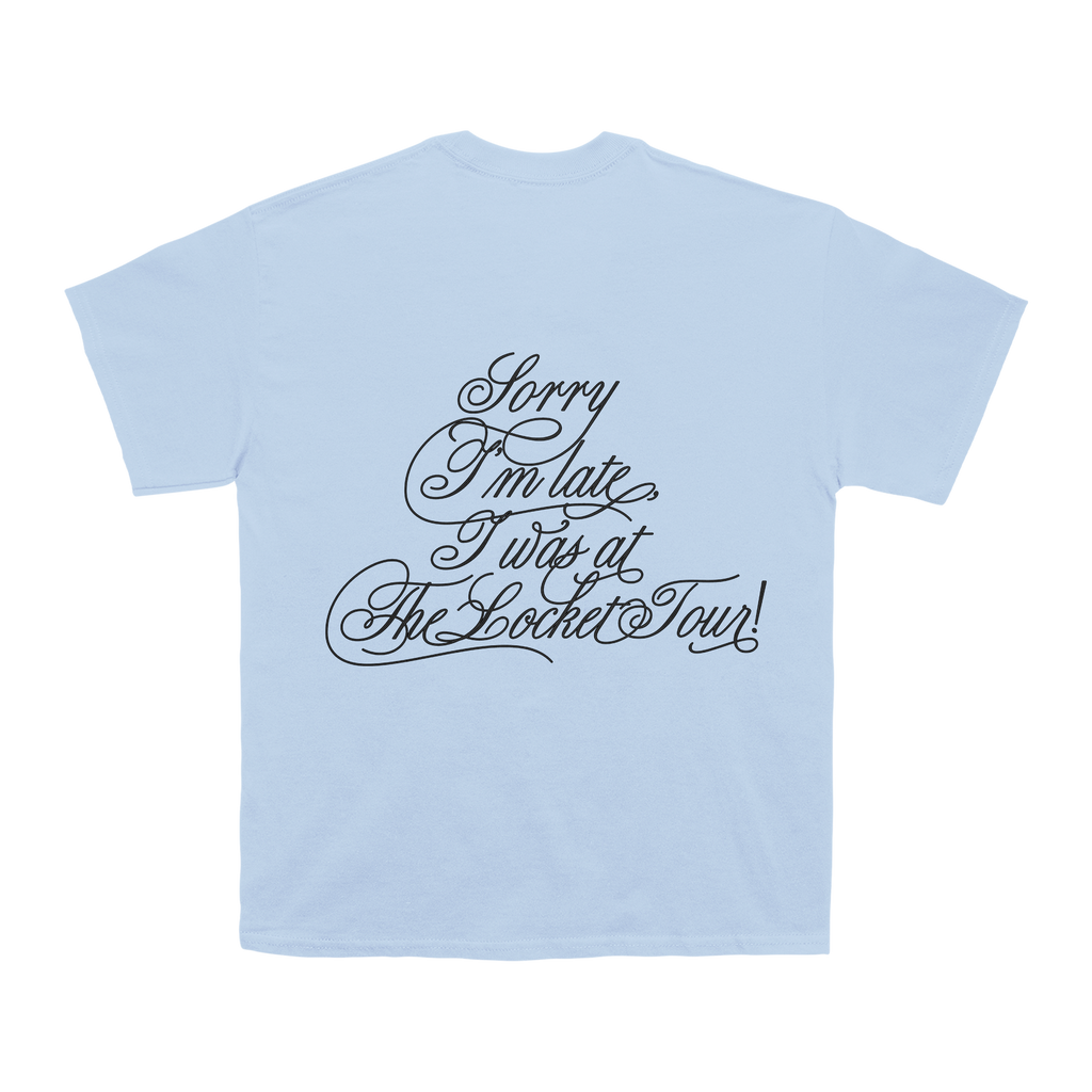 locket tour light blue tee