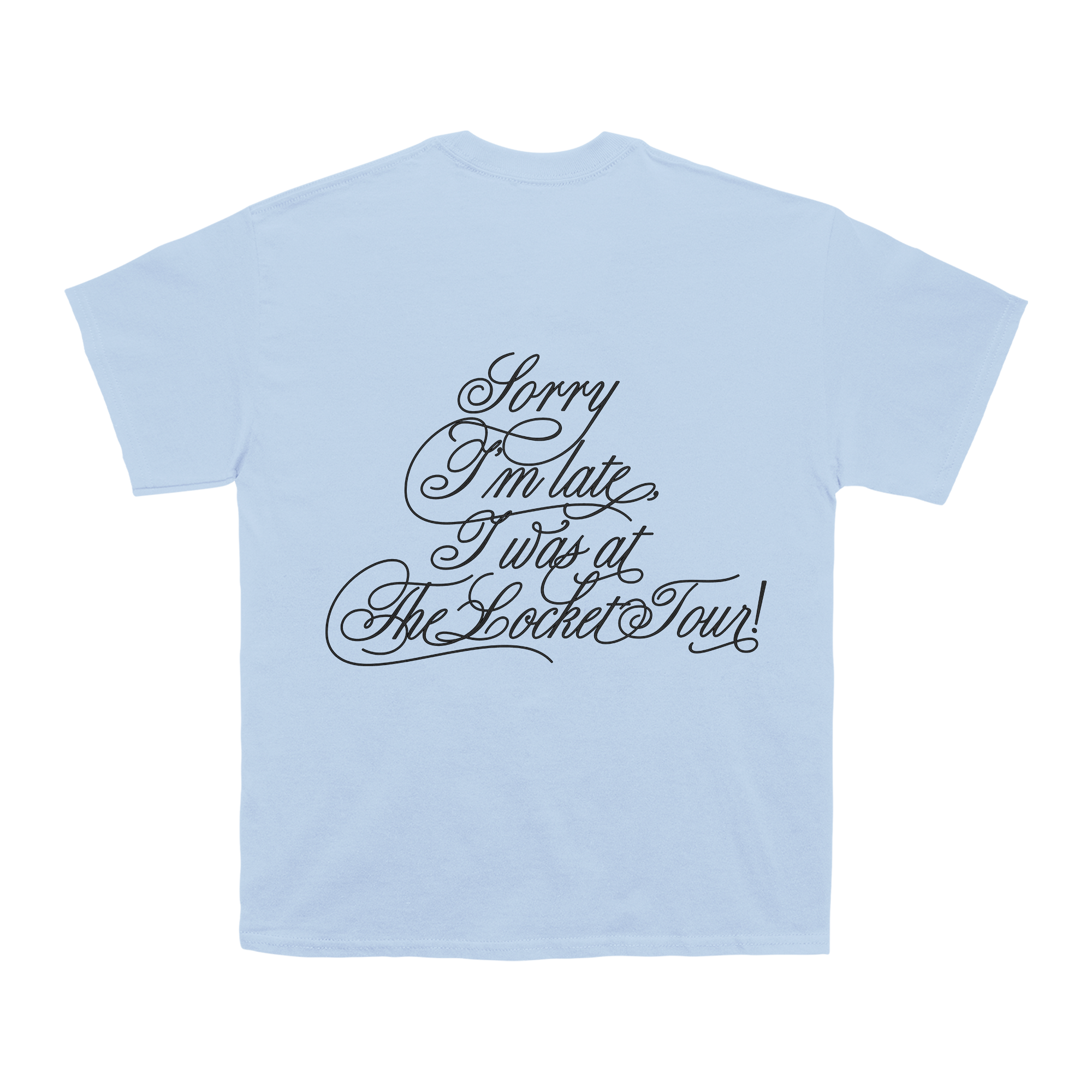 locket tour light blue tee