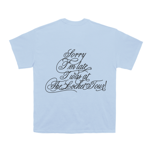 locket tour light blue tee – Madison Beer Official Store