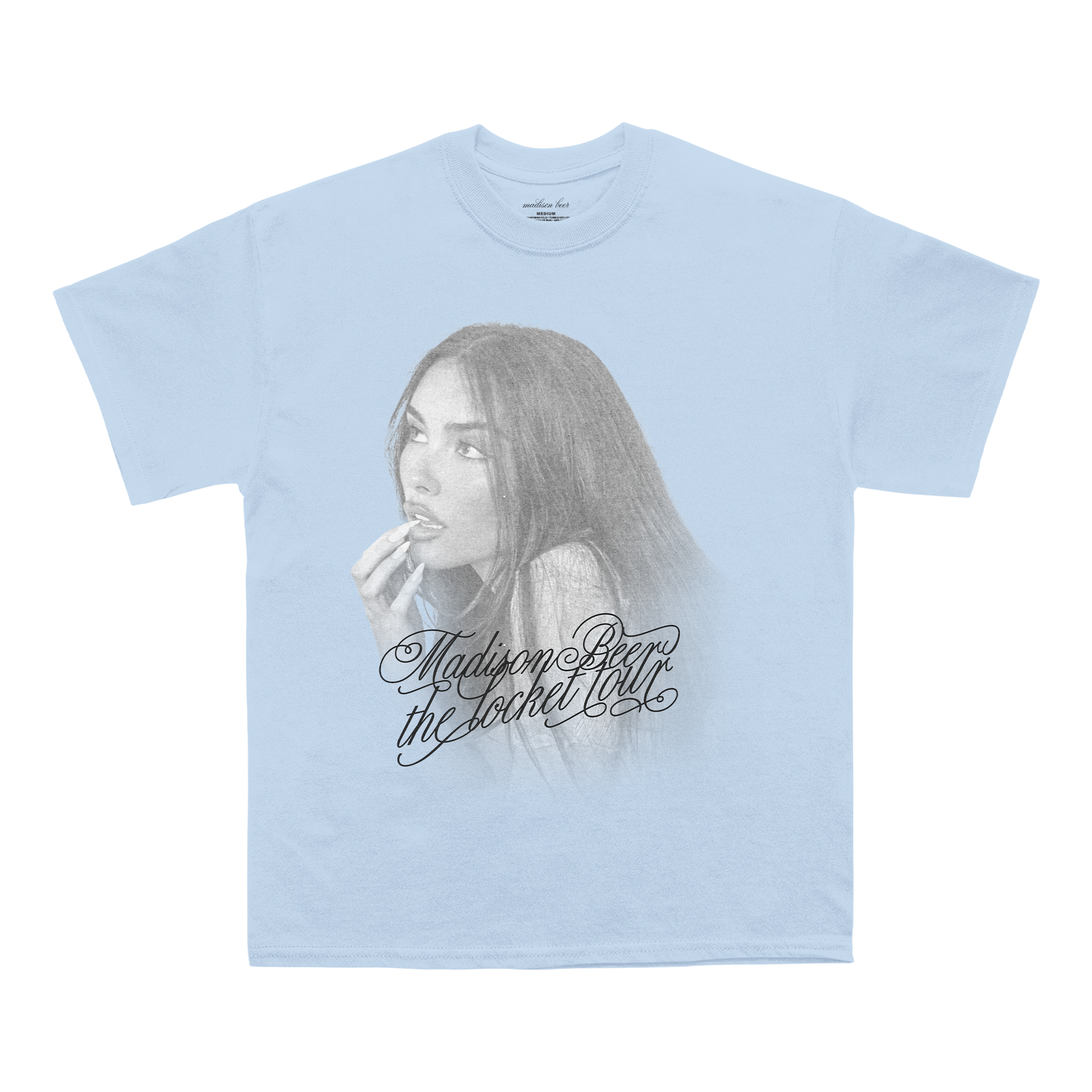 locket tour light blue tee