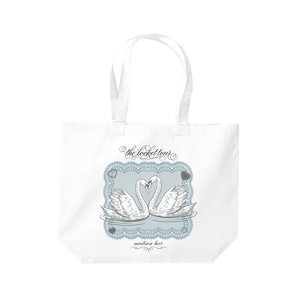 locket tour white tote bag