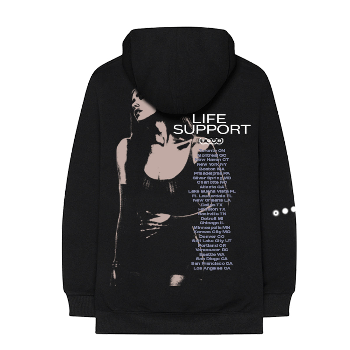 Life Support Tour US Photo Black Pullover Hoodie