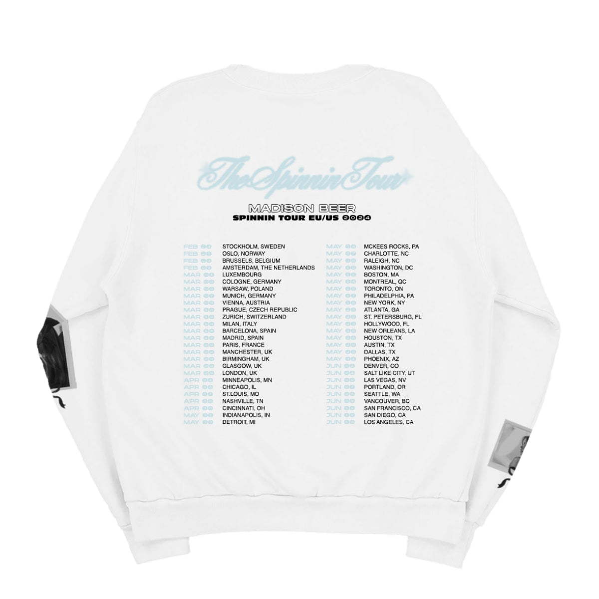 Spinnin Tour White Polaroid Crewneck