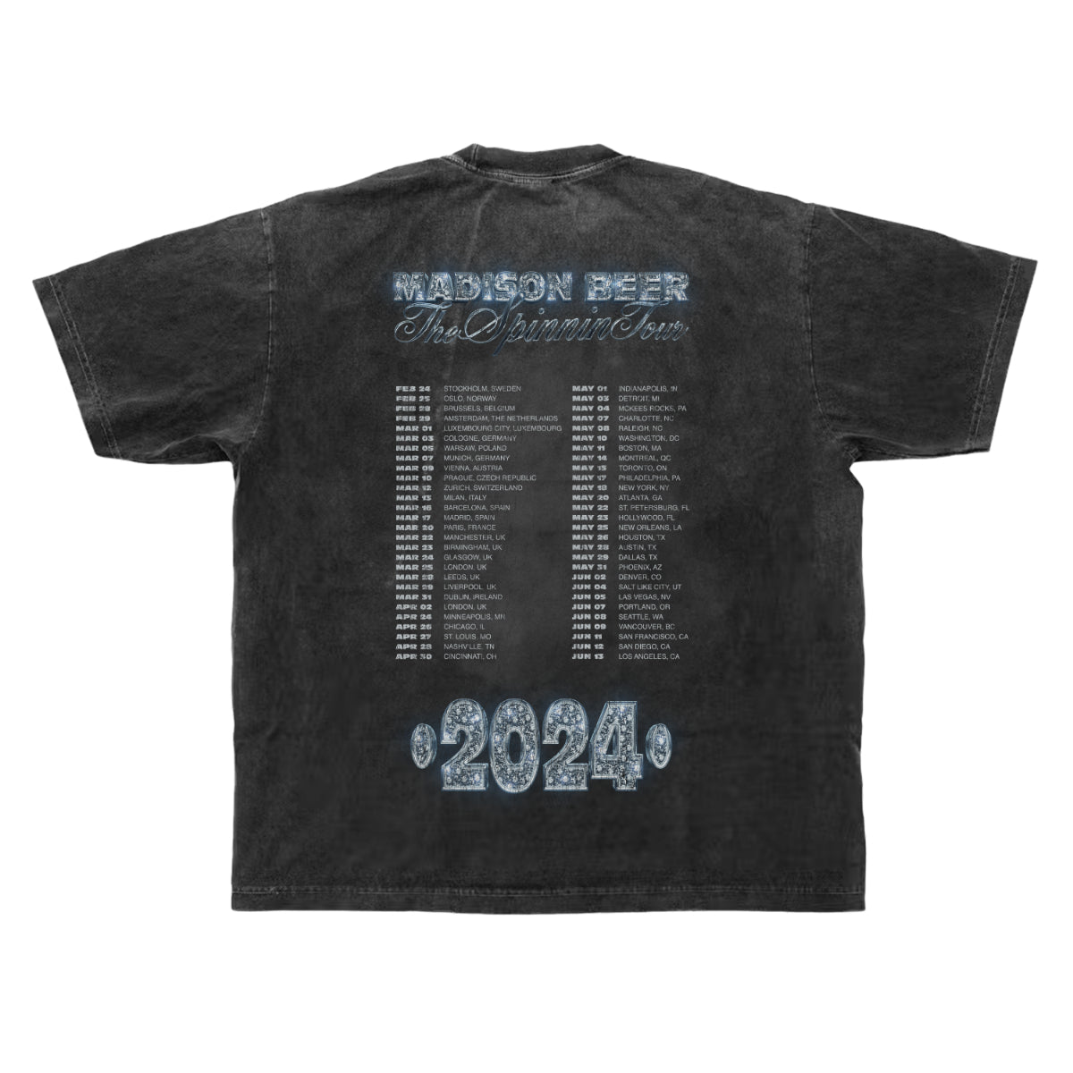 Spinnin Tour Acid Wash Tour Tee