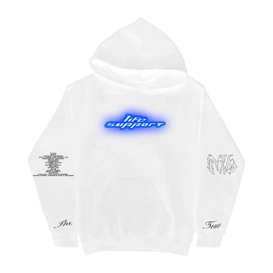 Life Support Tour EU Glow White Pullover Hoodie