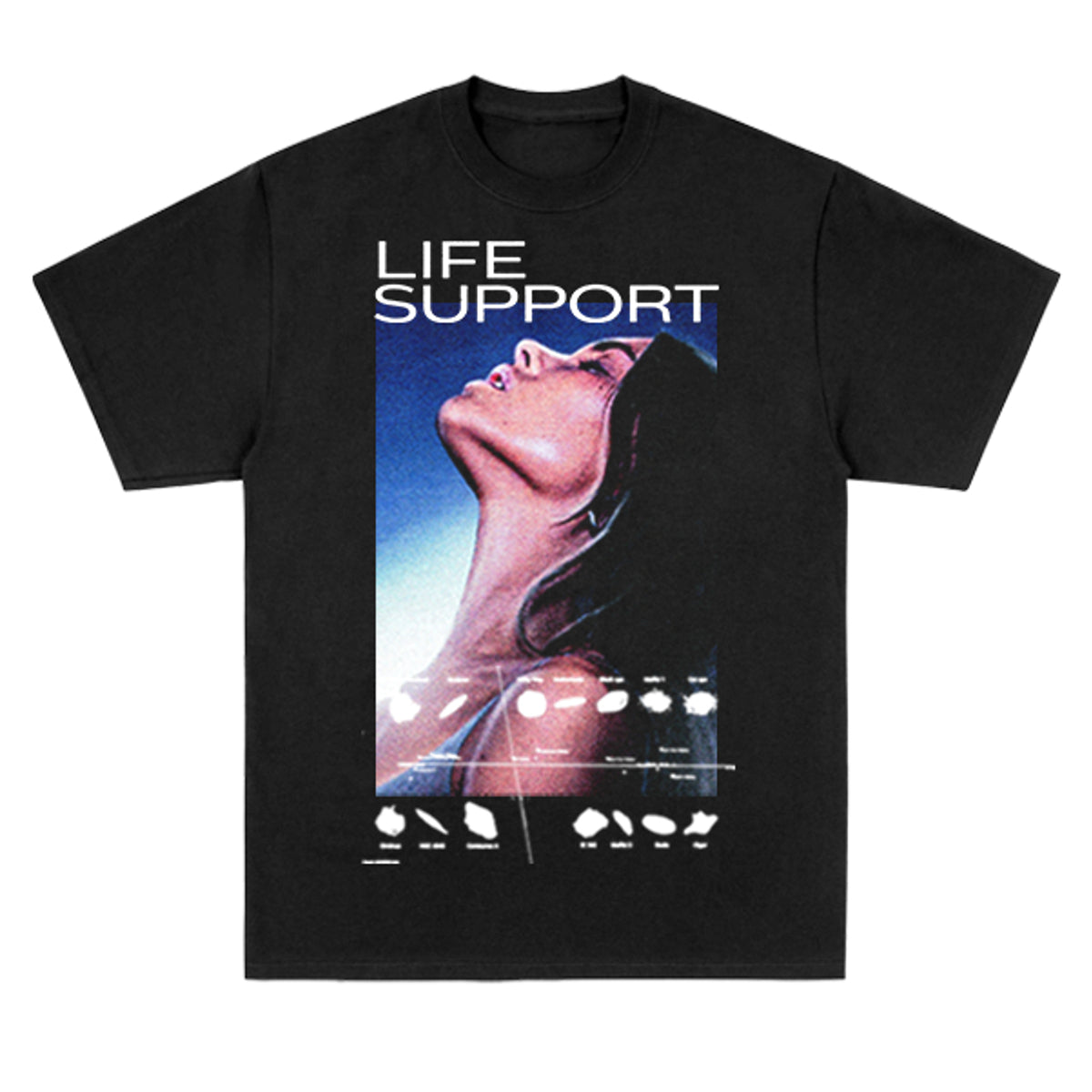 Life Support Tour US Photo Date Black T-Shirt